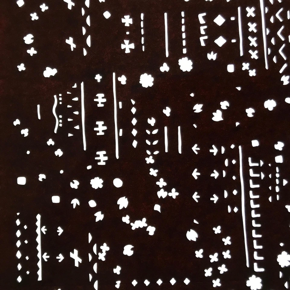 Plantilla de papel kimono katagami japonés antiguo diseño de hoja floral catazoma 4Y595 Foto 4 de 4