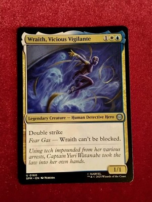 MTG - Marvel: Spider-Man #160 U - Wraith, Vicious Vigilante   Unplyd Mnt+