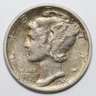 1944-S 10c Mercury Silver Dime - RAW - Nice Original Toned Coin