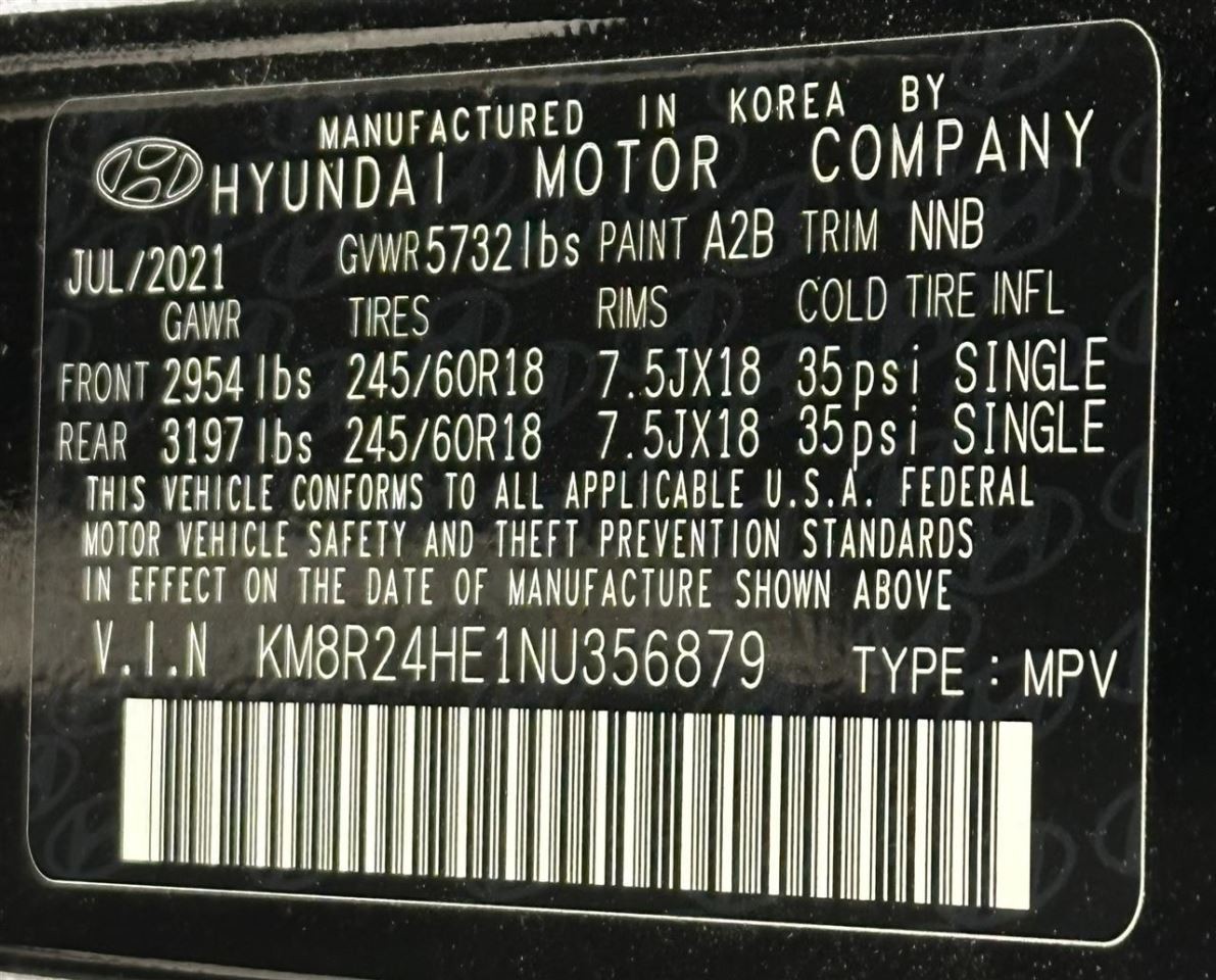 Driver Left Air Bag Driver Roof Fits 20-24 PALISADE 2702693