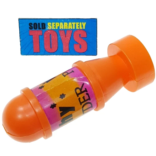 Vtg TMNT Turtle Blimp ITCHY POWDER BOMB original 1993 orange accessory part