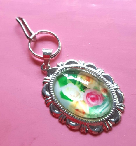 BLUMENGARTEN Anhänger Reißverschluss Schmuck Zieher Helfer Silber Blumenmuster - 第 54/60 張圖片