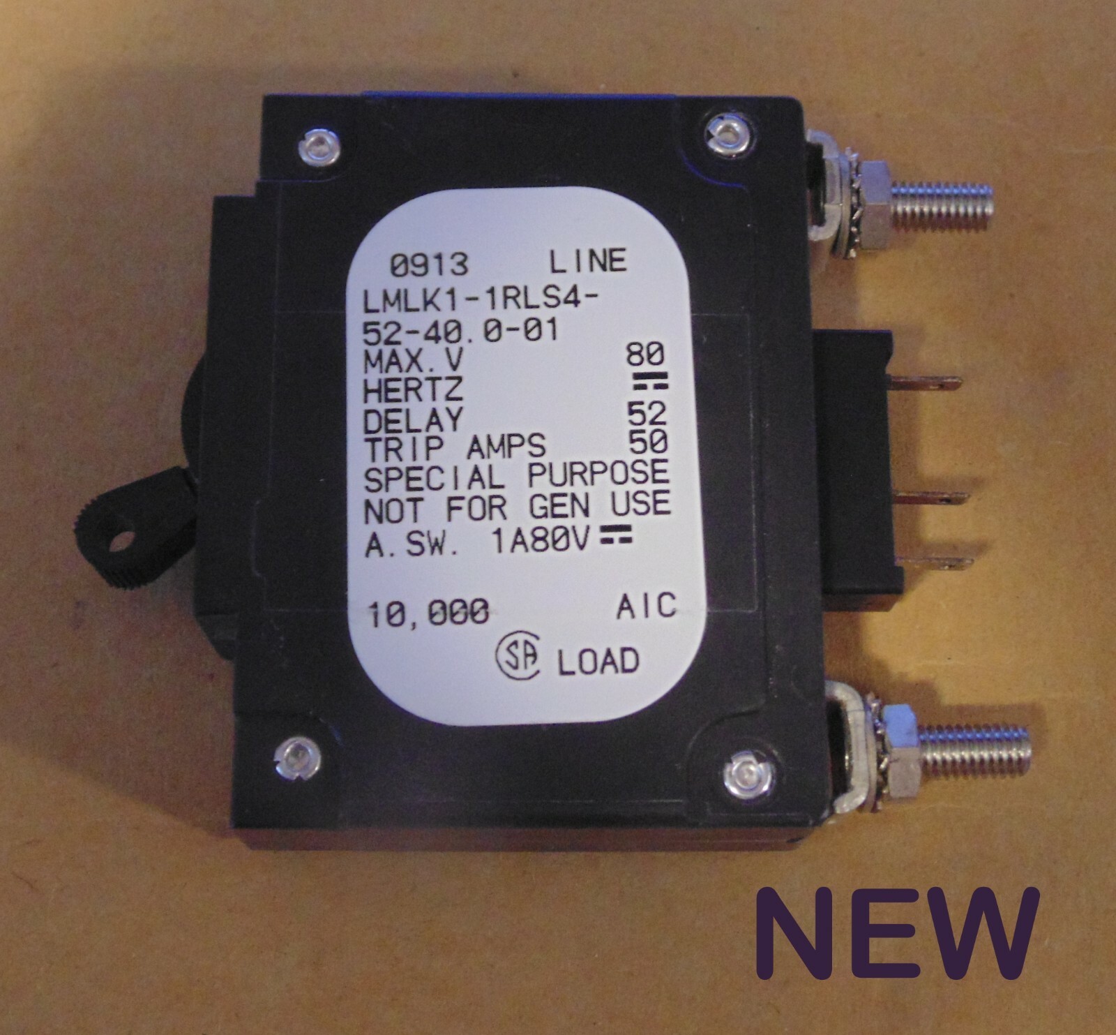 NEW Airpax LMLK11RLS45240.001 40A 80 VDC Volt DC Circuit Breaker eBay