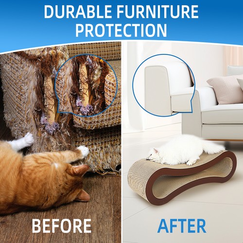 2 in 1 Cat Scratcher Cardboard, Cat Scratching Board Furniture Protector - Picture 3 of 11