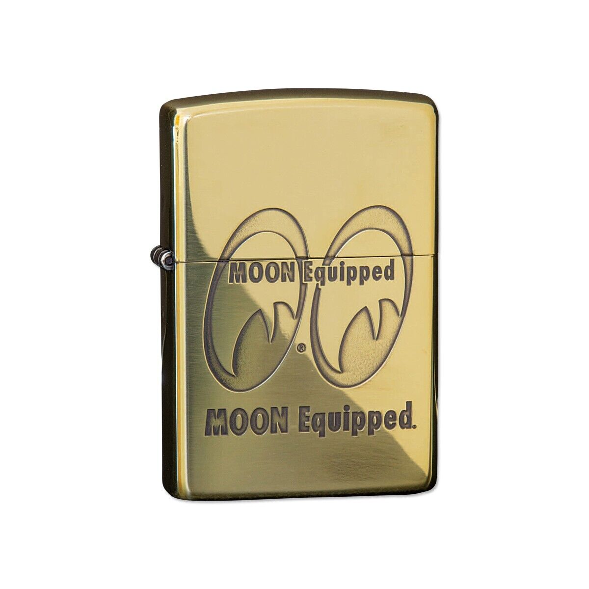 Zippo Lighter MOONEYES MOON Equipped Brass Rare From Japan Zippo Lighter MOONEYES MOON Equipped Brass Rare From Japan