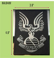 HALO TACTICAL GRAY/BLACK UNSC UNIFORM VEL-KRO PATCH - HALO40V