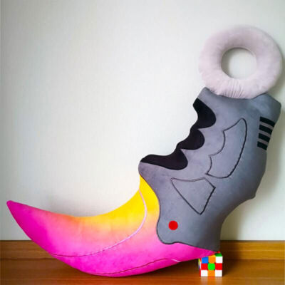 CSGO Game Karambit Knife Plush Doll Stuffed Soft Pendant Toy Nap Cushion Pillow 