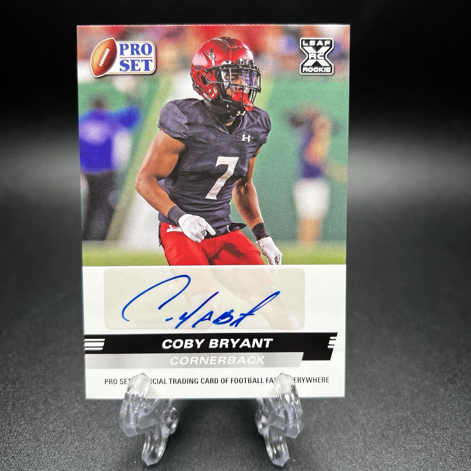 Coby Bryant 2022 Pro Set Leaf #PSA-CB2 Auto RC-Cincinnati Bearcats/Seahawks