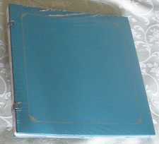 Creative Memories 12 X 12 Teal Open Spine Scrapbook Album with Gold Trim
