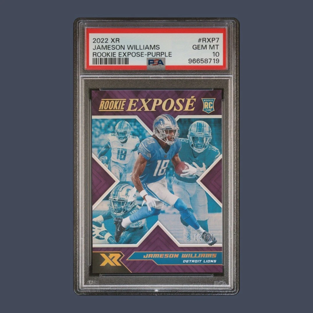 Jameson Williams Panini XR Rookie Expose #RXP7 Purple