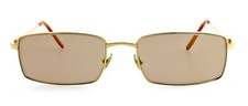 Vintage CARTIER C Decor 56mm 23K Gold Rectangular Sunglasses France Excellent