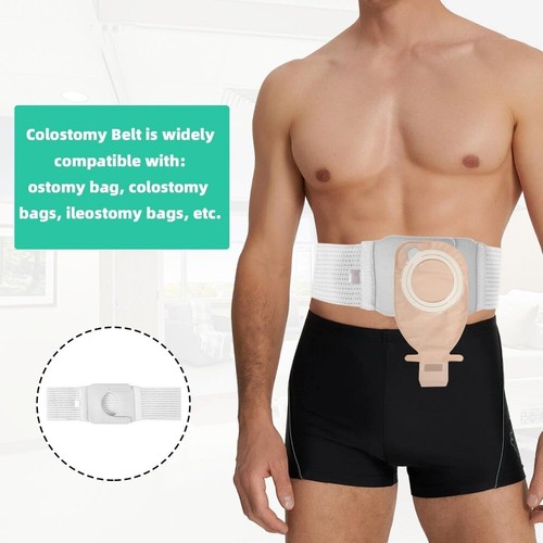 1x Ostomy Support Belt Adjustable Stoma Belt Ileostomy Colostomy Belt Protection - Picture 5 of 14