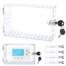 Thermostat Cover Large Universal Combination Lock Clear Box Guard Wall Mounted
