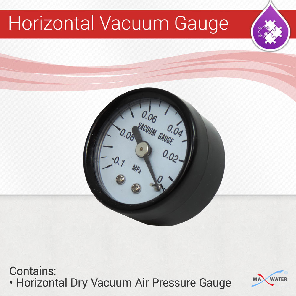 Horizontal Dry Universal Vacuum Air Pressure Gauge, Dia 40MM, 0.10