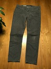 AG ADRIANO GOLDSCHMIED THE STEVIE ANKLE GREY/WHITE POLKADOT JEANS 31 X 27 EUC — photo 2