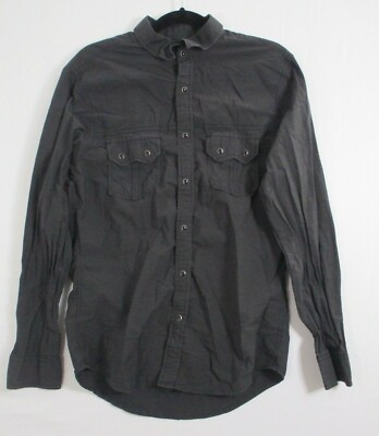Helix Large Collared Pocketed Snap-Close Long Sleeved Striped Shirt