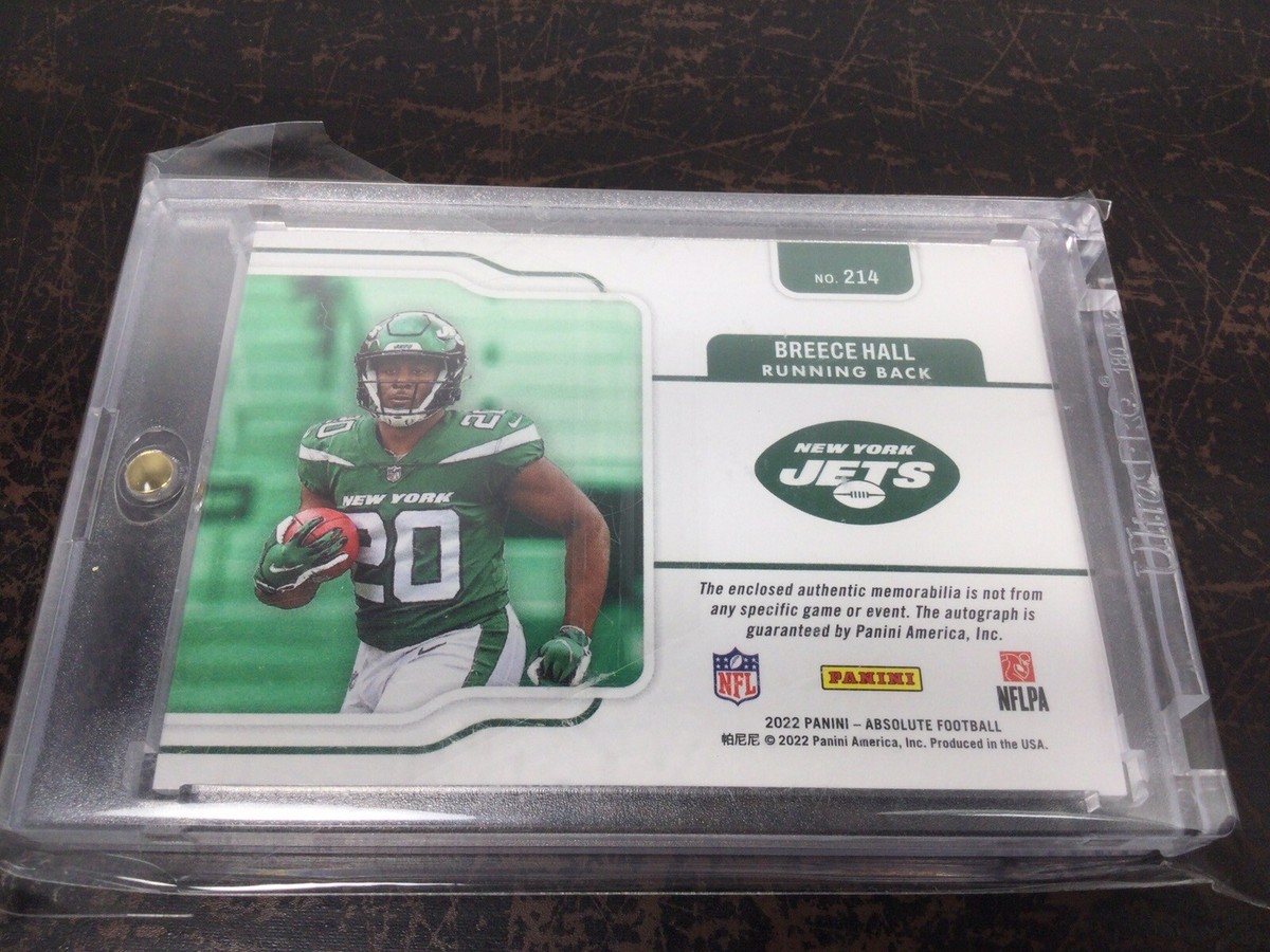 2022 Panini Absolute Football Breece Hall RPA Quad Patch Auto /199