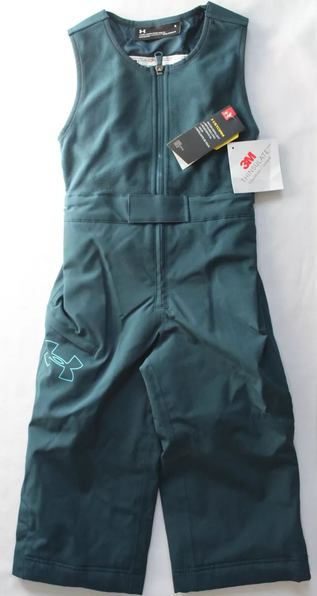 Under Armour Little Kids Size 4 Alderhorn Bib Tandem Teal Winter Snow Bibs  Pants