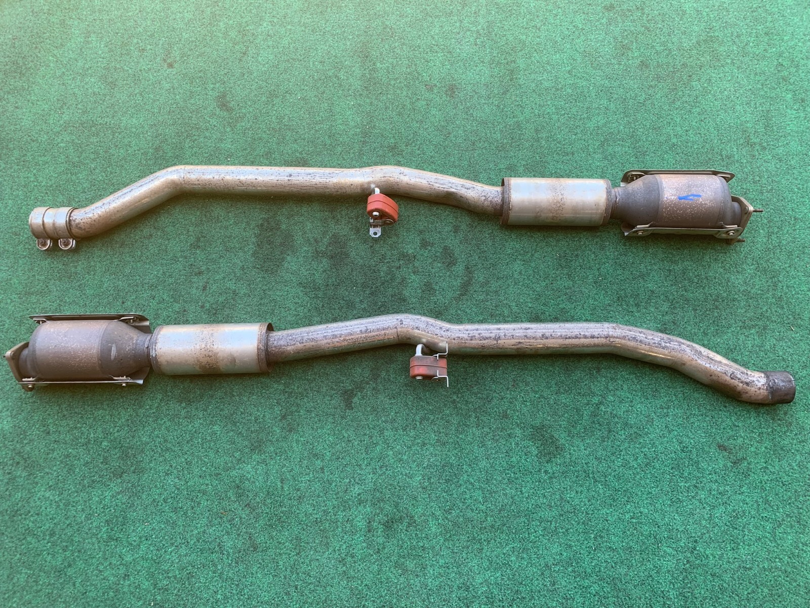 03-10 Bentley Continental GT Coupe Exhaust Downpipe Resonator Left & Right OEM