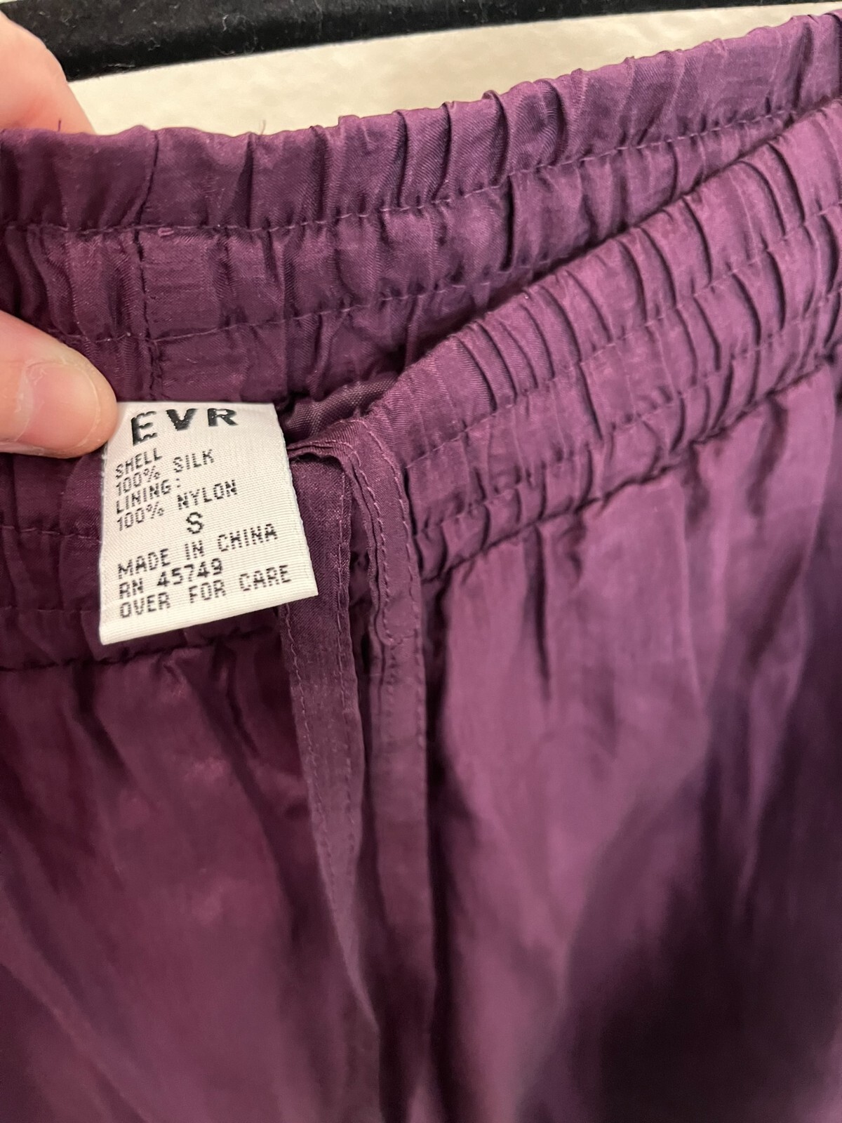 Vintage EVR Purple 100% Silk Windbreaker Jacket P… - image 10