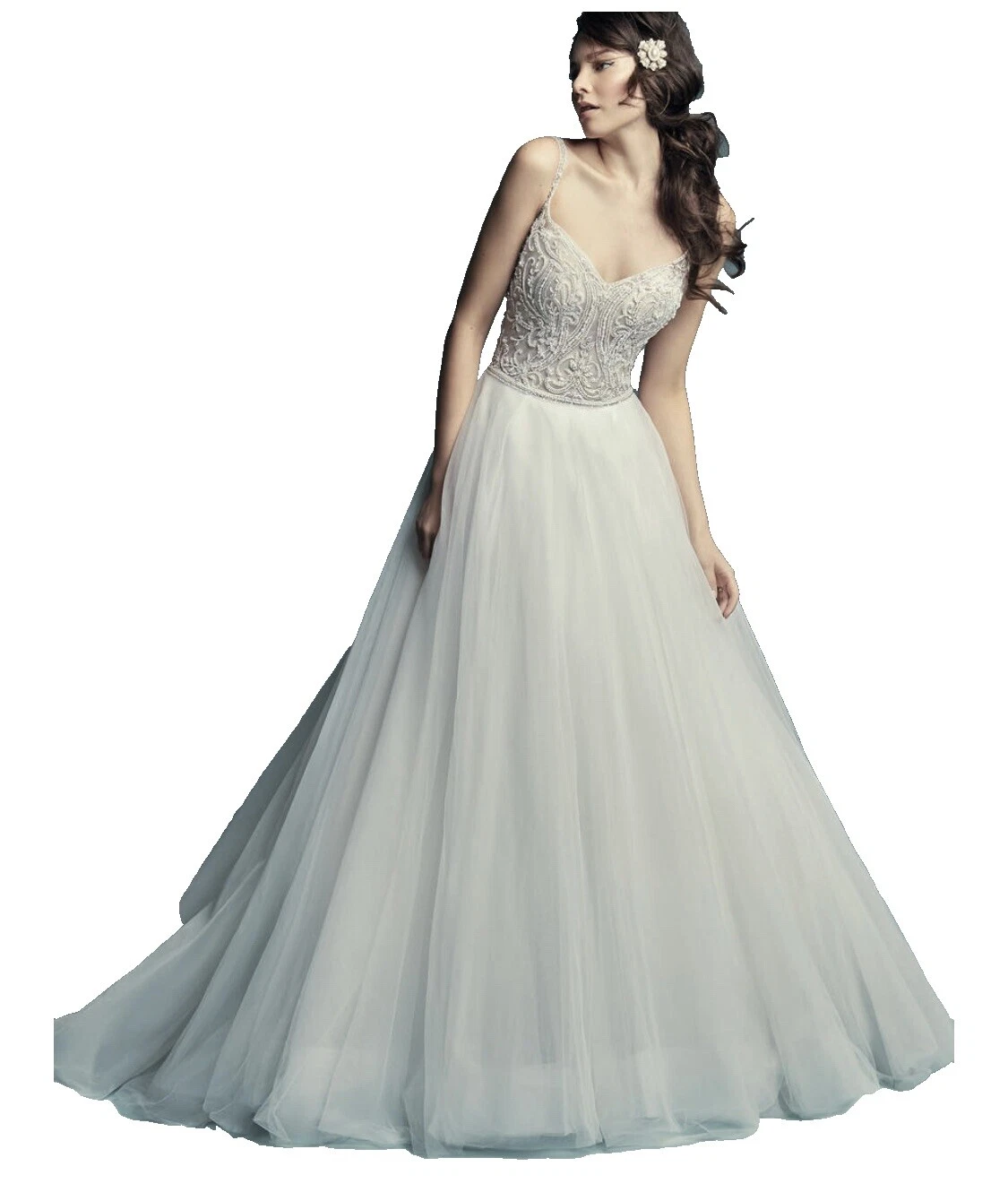 Vestidos de novia con Cuentas Mezcla de seda