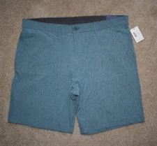 New Mens Mountain and Isles Shorts 38 Ocean Blue Stretch Hiking Golf Travel