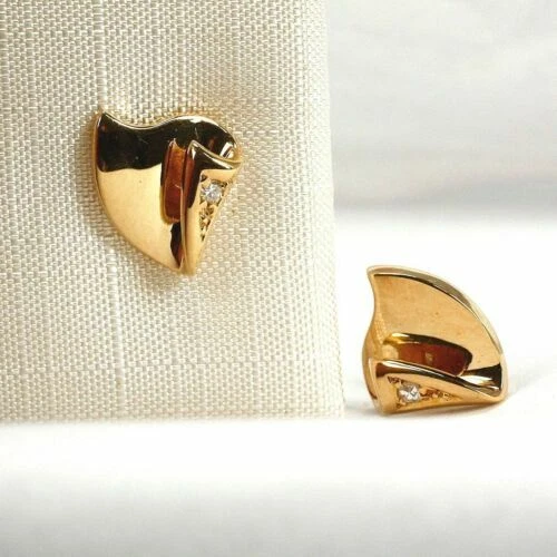 Orecchini con diamanti in oro giallo 14 carati diamante