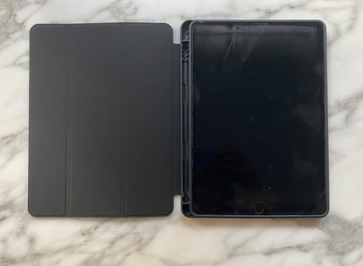 Black iPad 9th/8th/7th Gen 10.2 Case with Pencil Holder 2021-image