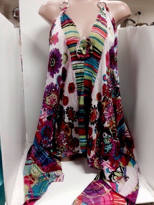 Pop Saint Barth Long Cover Short In Front O/s Print