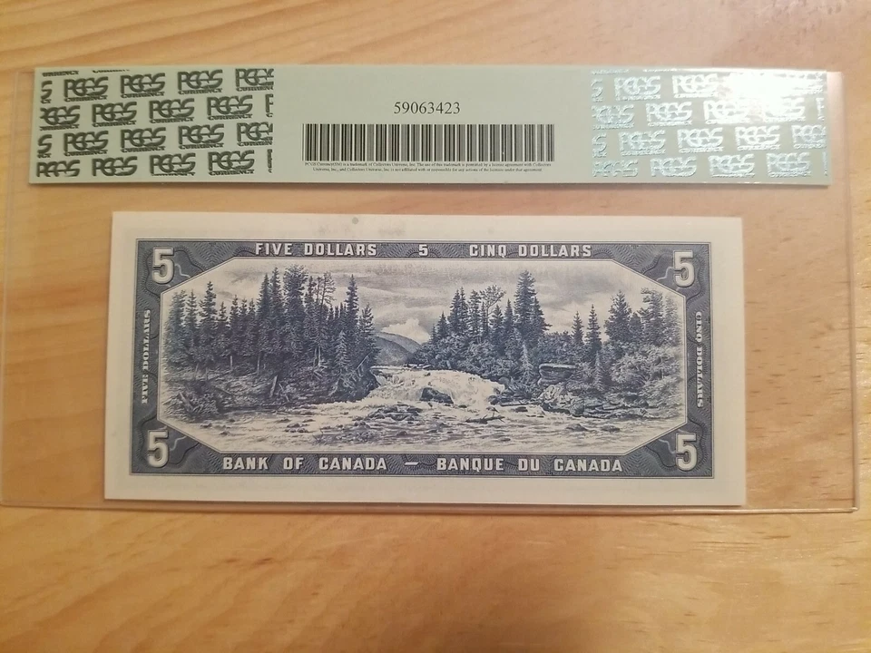 1954 Banknote Canada $5 Rare *R/X consecutive Replacement BC-39cA - PCGS - Image 4 of 4