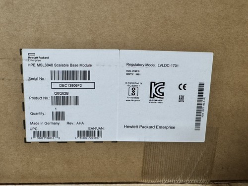 HPE StoreEver MSL3040 Scalable Library Base Module - 40 x Slot - Encryption - 3U - Picture 2 of 3