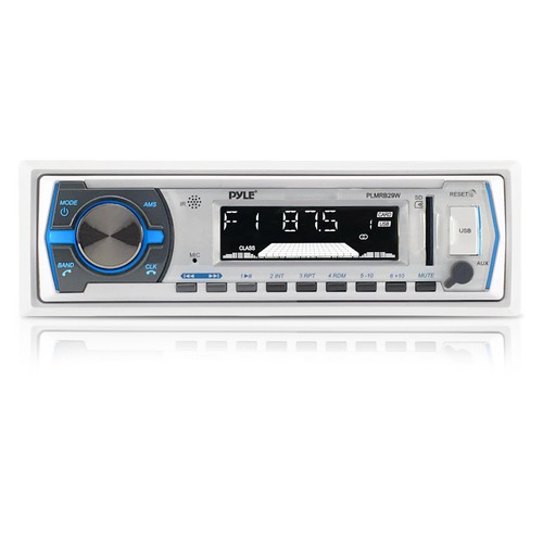 Pyle PLMRB29W Marine Boat MP3 USB AUX Radio w/Cover + 4 x 6.5" Speakers - Picture 2 of 4