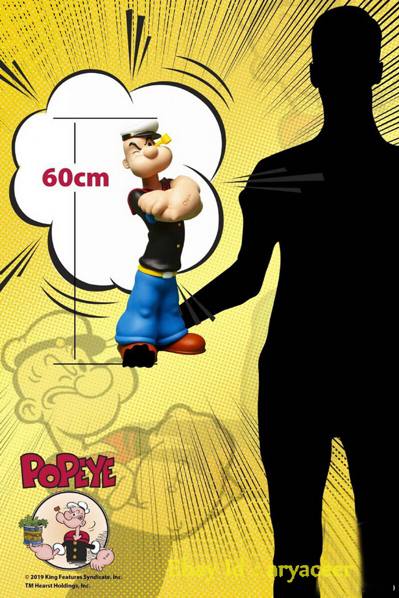 ZCWO Popeye ポパイ 60cm ビニール フィギュア ノスタルジック版 ZCWO 60cm/24in Popeye 90th Anniversary Statue Collectible
