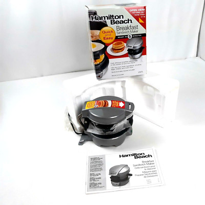 Hamilton Beach Quick and Easy Breakfast Sandwich Maker Model 25475 NEW OPEN BOX