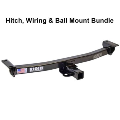 Rigid Hitch (R3-0480-1KBW) Class IV 2 Inch Receiver Trailer Hitch Bundle