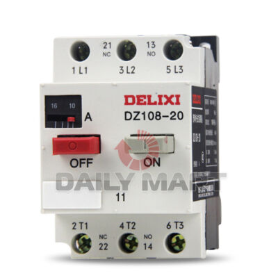 Delixi NEW DZ108-20 3VE 0.1-20A Circuit Breakers Motor Protective Protection #F1