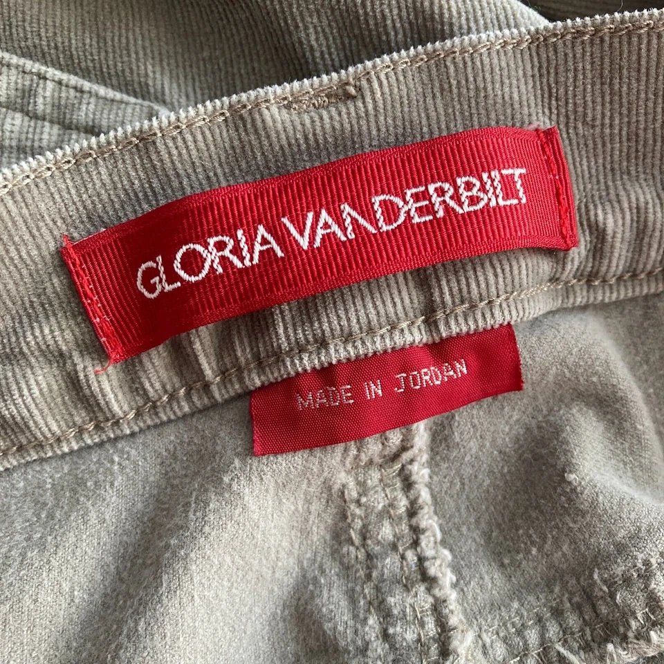 Pantalones para mujer Gloria Vanderbilt 10 gris pana Foto 3 de 4