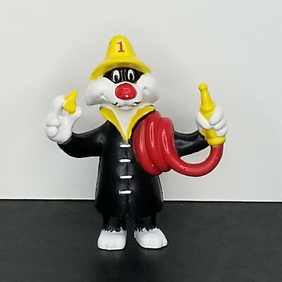 Sylvester The Cat Fireman Toy Vintage 1989 Arby's Looney Tunes Warner Bro Figure | eBay