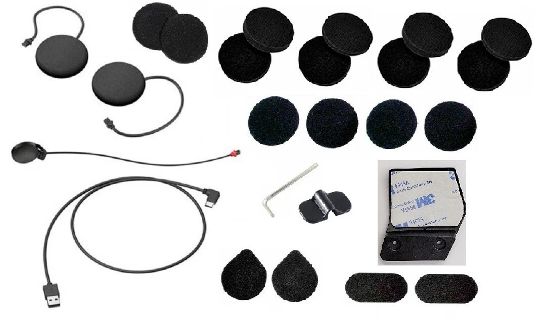 SENA Helmet Headset Parts Microphone Speakers Mounting Accessories Supplies  Kit