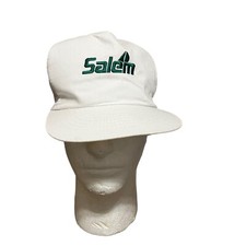 Salem Vintage Hat White Green SnapBack Adjustable Very Clean