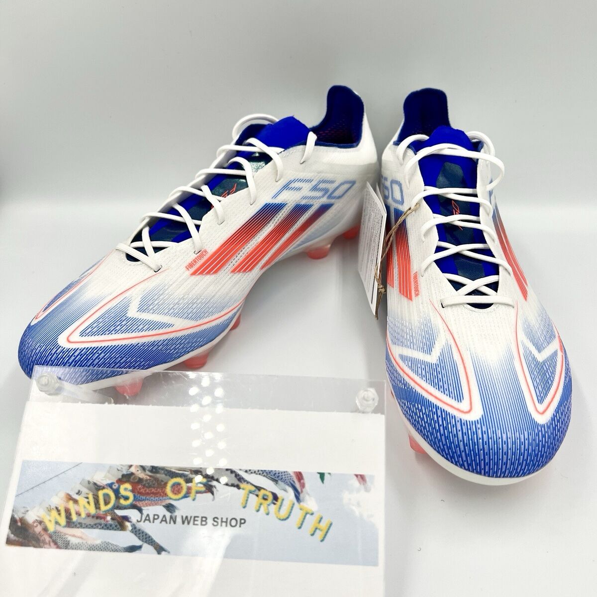 Adidas Soccer Cleats F50 ELITE HG/AG White Blue Red IF1312 Adidas Soccer Cleats F50 ELITE HG/AG White Blue Red IF1312
