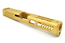 Lightening cut slide for Glock 17, G17 - HGW Titan USA Made 17-4ph Gold TiN PVD