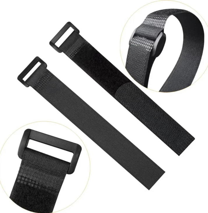 Hook & Loop Buckle Strap - Nylon Cable Tidy Tie Band Luggage Fastener Reusable - Image 2 of 4