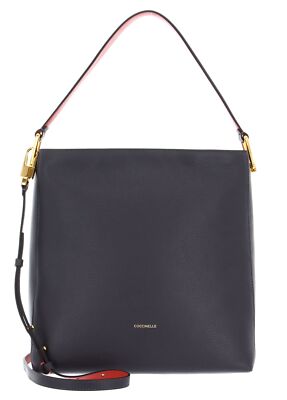 COCCINELLE Liya Handbag Handtasche Tasche Ardesia / Tangeri dunkelgrau orange