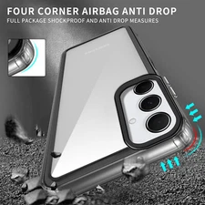 For Samsung Galaxy A55, Luxury Shockproof Transparent Hybrid Clear Case Cover