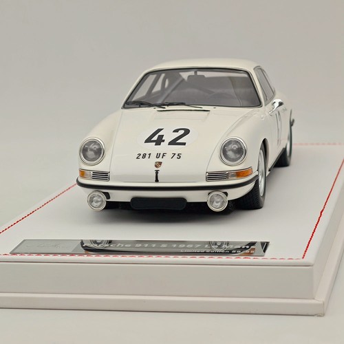 Ivy Merit 1/18 Porsche 911s 1967 Le Mans Blanco #42 Resina Colección Alta Calidad - Imagen 5 de 8