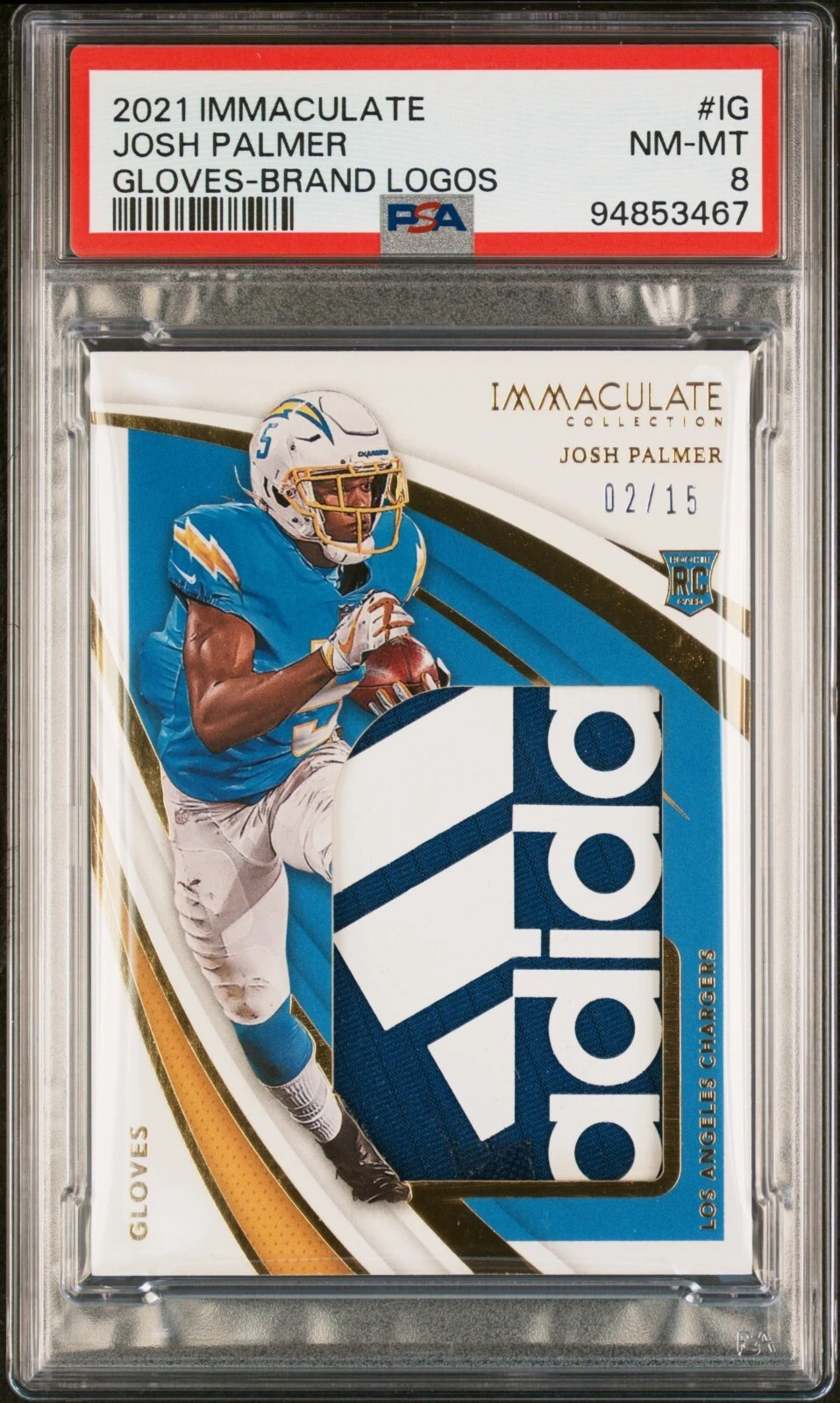 Josh Palmer Panini Immaculate Collection Gloves #IG Brand Logos
