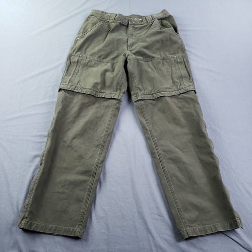 Sorel Pants Mens 36 Green Convertible Hiking Camping Outdoors Fishing Canvas - Picture 3 of 13