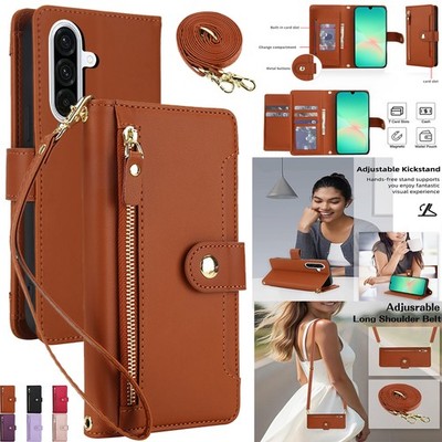 Für Samsung A56 A36 A26 A17 A16 A07 Leder Brieftasche Fall Stoßfest Klappdeckel