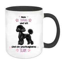 Hunde Tasse, Pudel, Zwergpudel, Toypudel, schwarz, verschiedene Farben A6300
